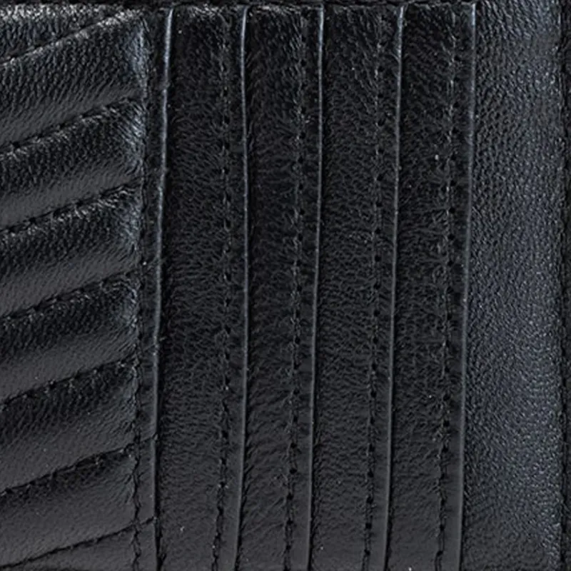 PINKO Sheepskin Combined With Calfskin Wallets Card Holders Women's Black-2