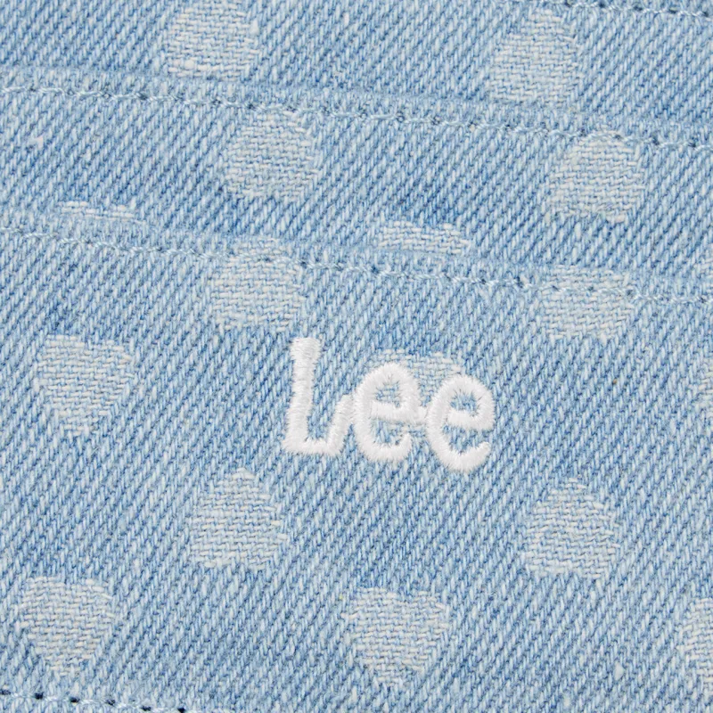 Lee Cotton Card Holder Medium Size Unisex Light Blue-3