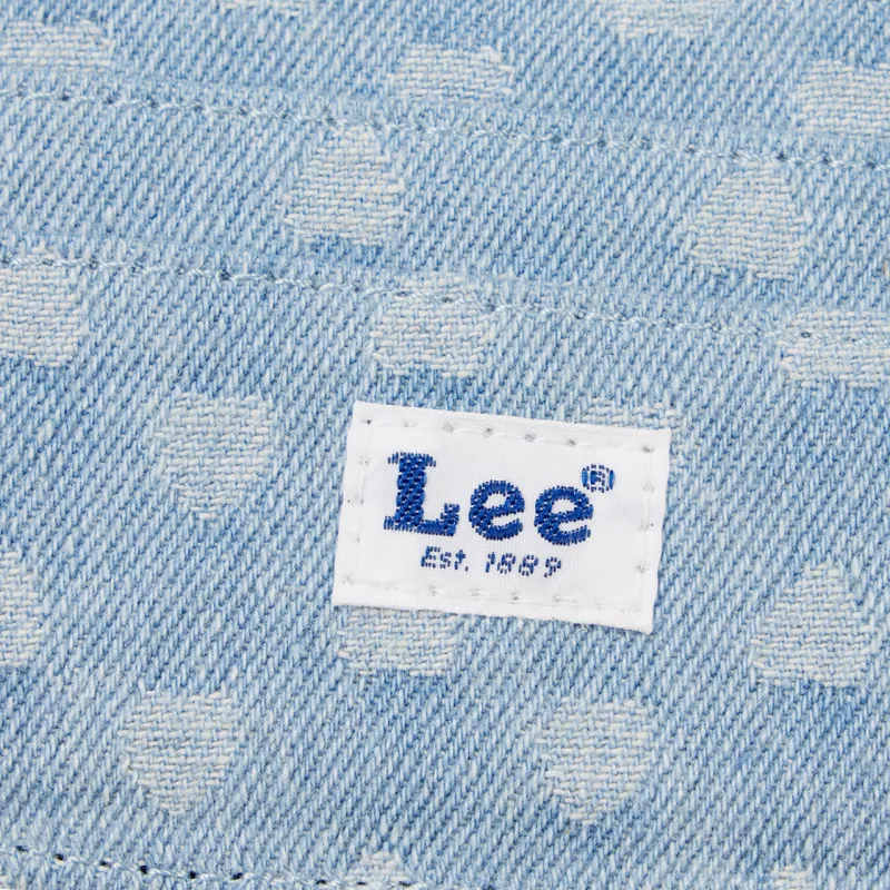 Lee Cotton Card Holder Medium Size Unisex Light Blue-4