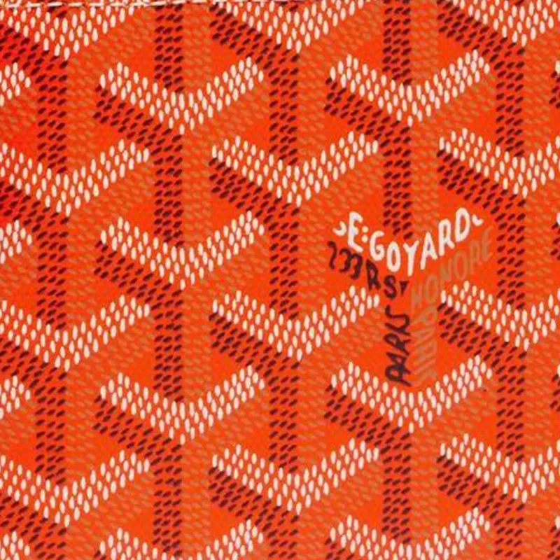 GOYARD Saint-Thomas Canvas With Leather Wallet Unisex Orange-5