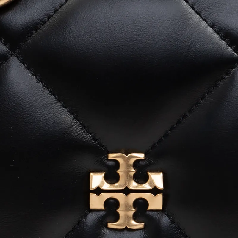 TORY BURCH Kira Leather Shoulder Bag Women's Black-4