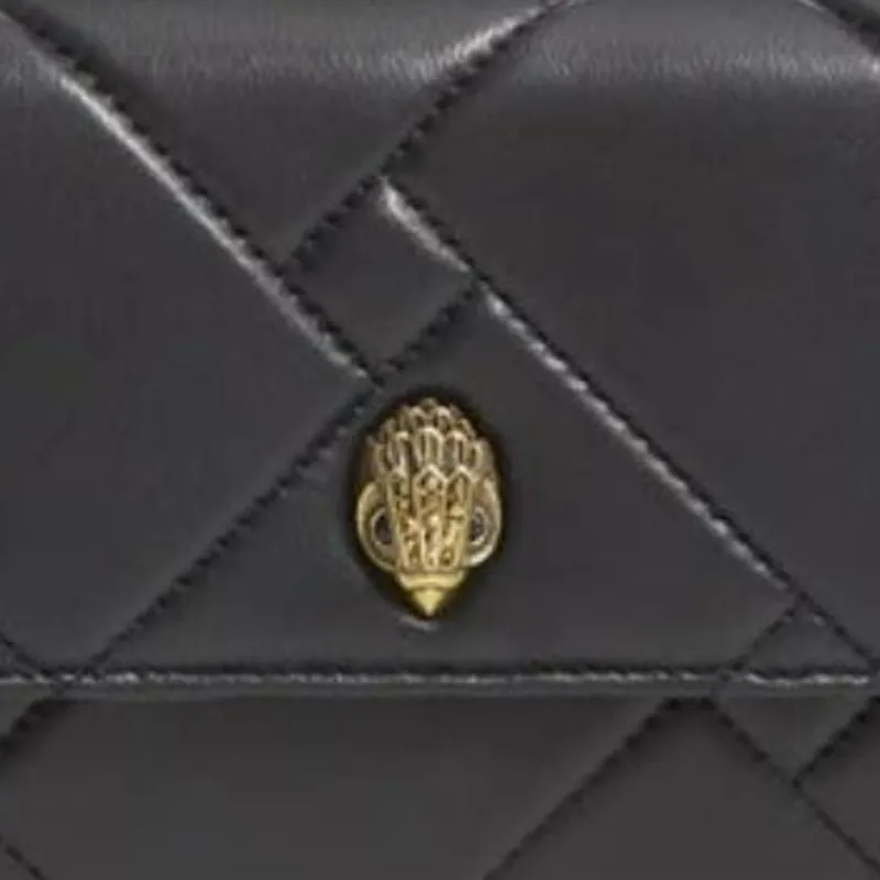 Kurt Geiger London Leather Wallet Shoulder Bag Women's Black-5