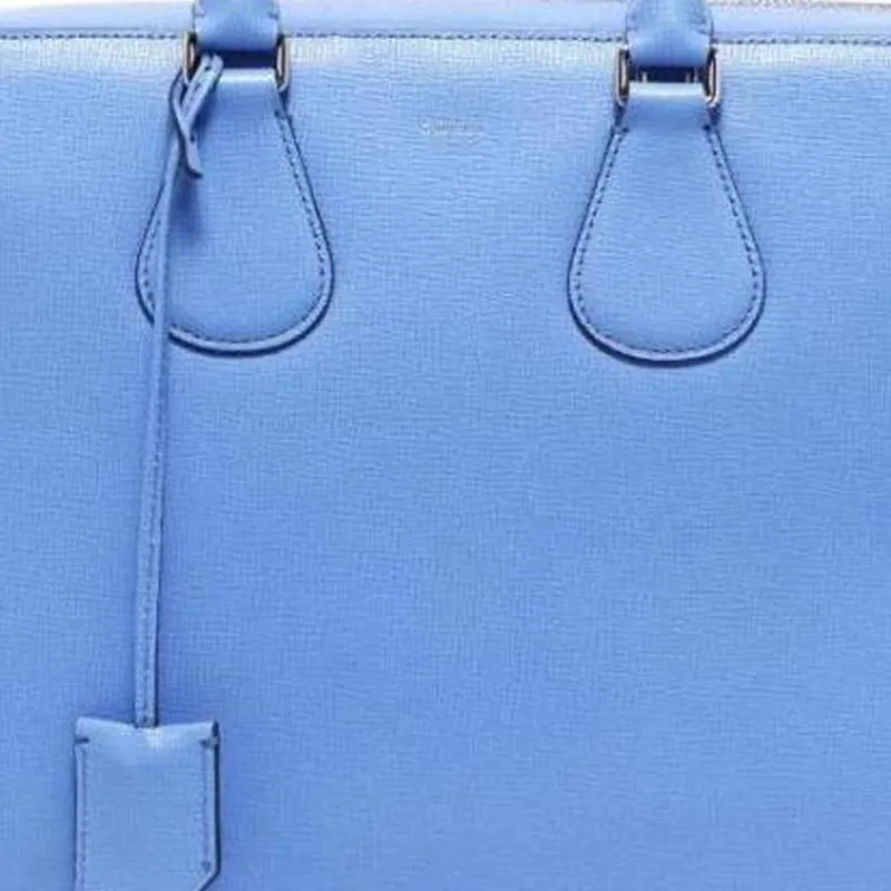 BALLY Genuine Leather Handbag Regular Women's Blue-4