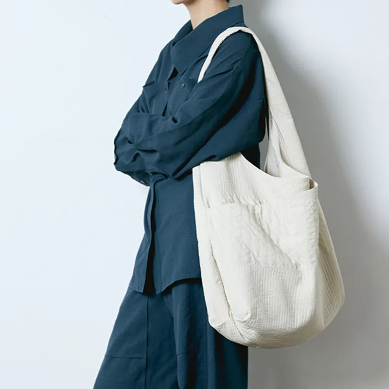 CLOUT CLOUD Nylon Fabric Round Tote Shoulder Bag Unisex Multicolor-3
