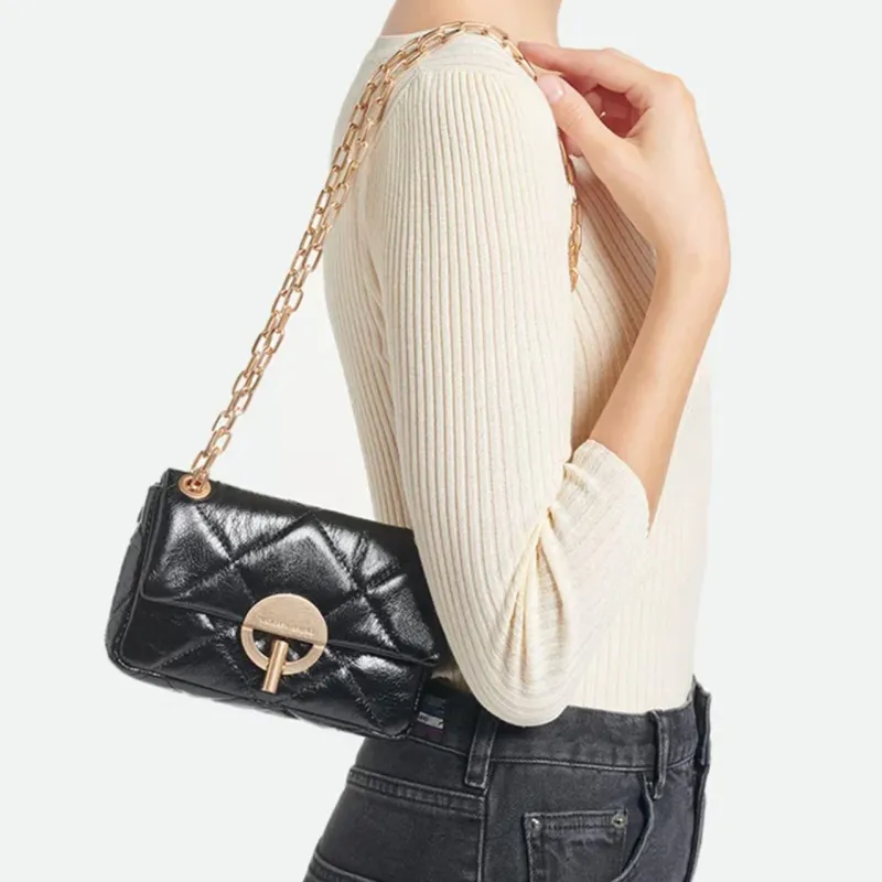 Vanessa Bruno Leather Crossbody Bag, Shoulder Bag Women's Black-4