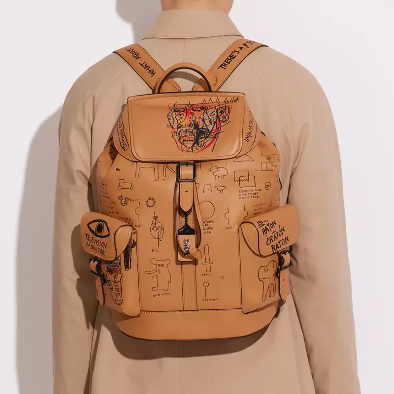 Jean michel Basquiat X COACH Wells Backpacks-4