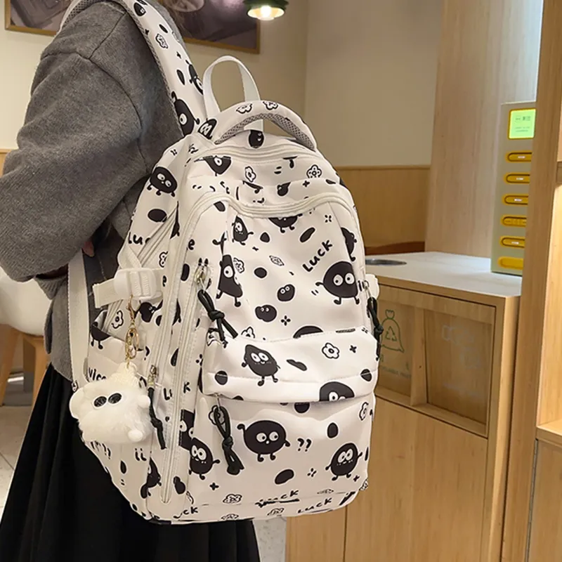 H YXIANG Nylon Backpack Regular Unisex Multicolor-1