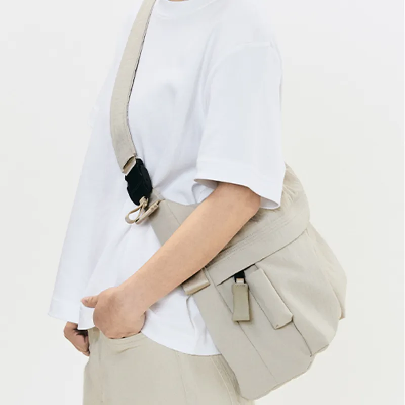CLOUT CLOUD Nylon Fabric Messenger Bag Crossbody Bag Tubas Unisex Multicolor-1