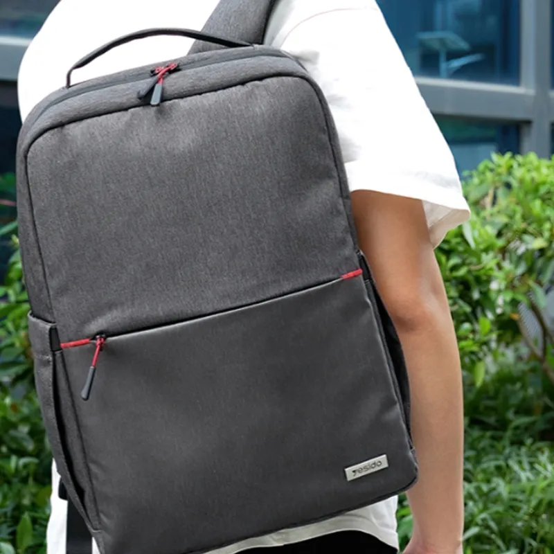 Yesido Polyester Backpack Regular Unisex Black-4