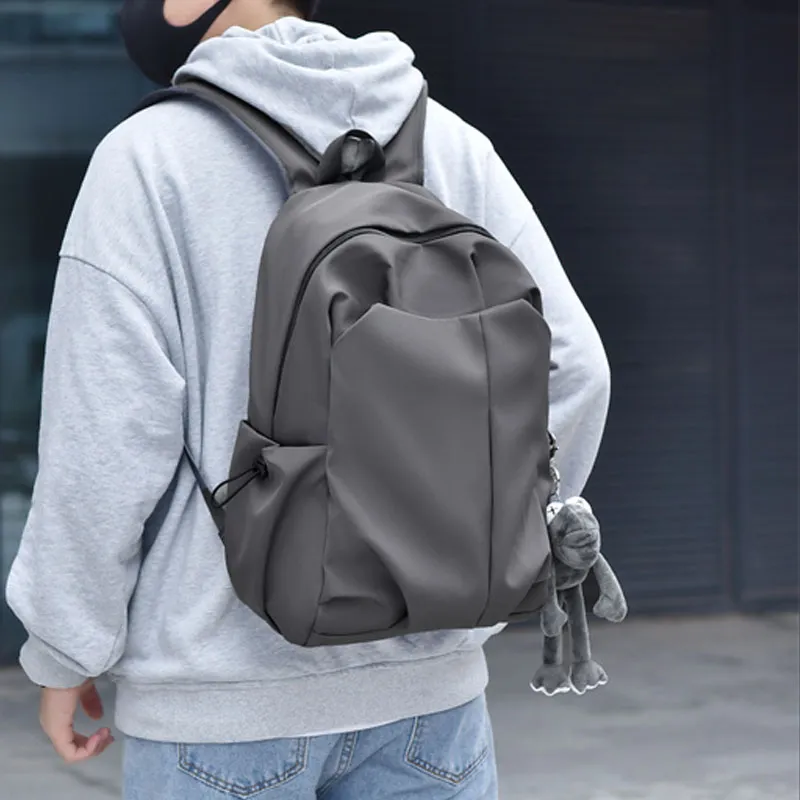 Dusen Kangaroo Canvas Backpack Regular Unisex White/Black/Gray/Red-9