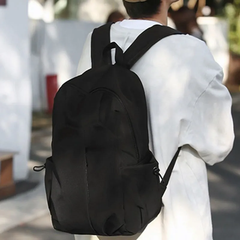 Dusen Kangaroo Canvas Backpack Regular Unisex White/Black/Gray/Red-3