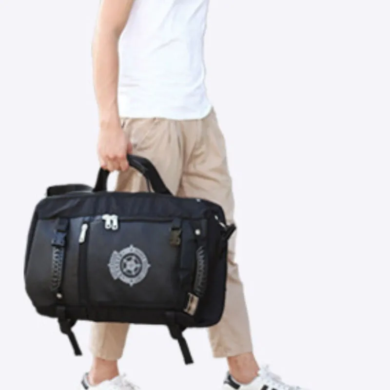 MingLu Oxford Backpack Regular Unisex Black-3