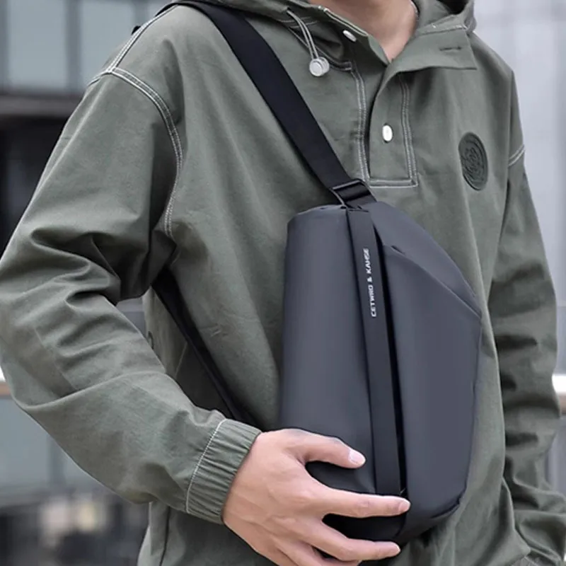 HACIN Polyester Fanny Pack Regular Unisex Black/Gray-5