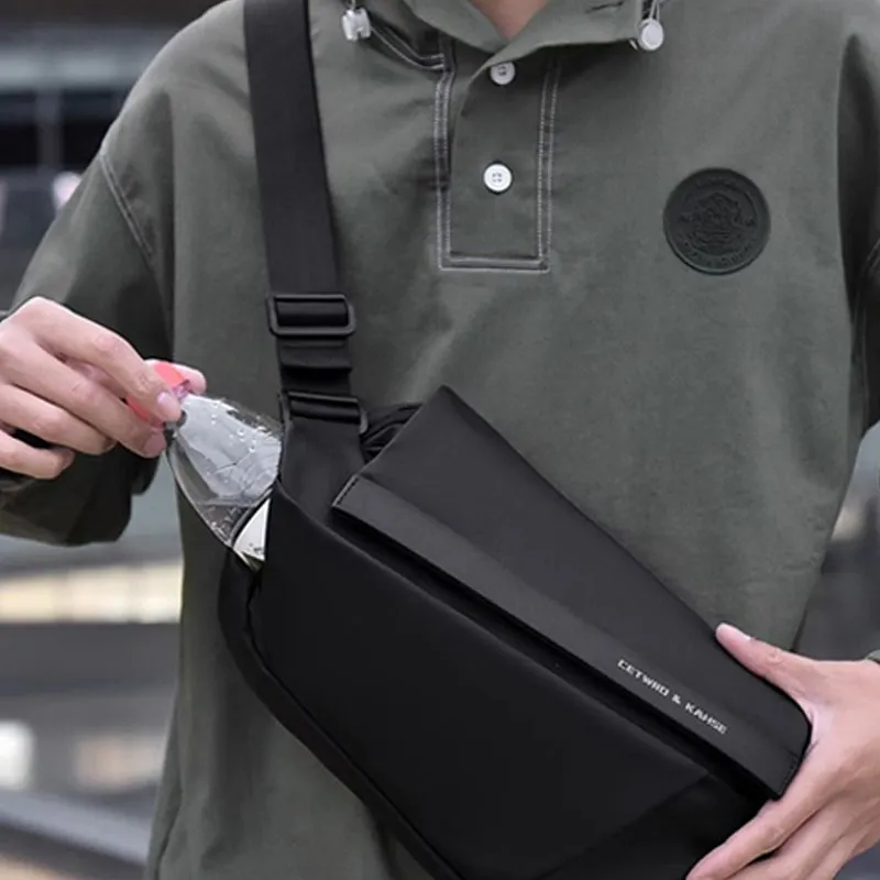 HACIN Polyester Fanny Pack Regular Unisex Black/Gray-1