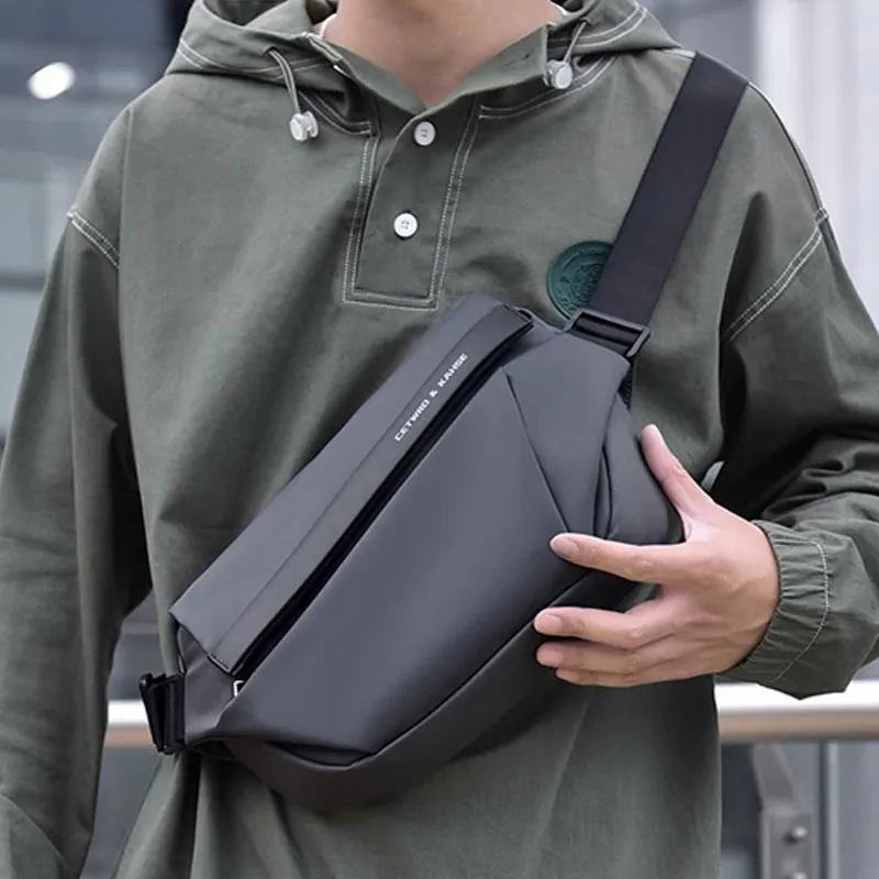 HACIN Polyester Fanny Pack Regular Unisex Black/Gray-9