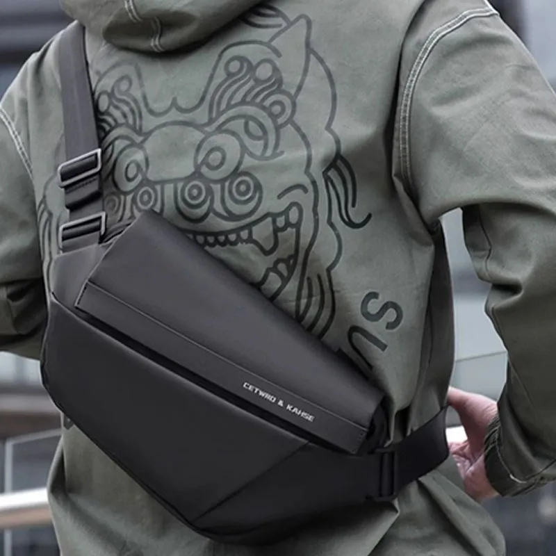 HACIN Polyester Fanny Pack Regular Unisex Black/Gray-2