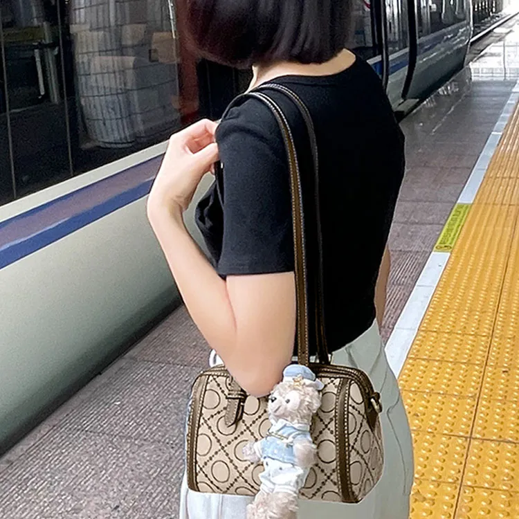 Lan Bao Fan Artificial Leather Bag Strap Women's Brown/Blue-3