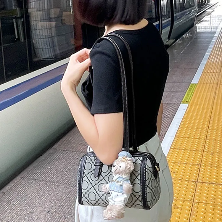Lan Bao Fan Artificial Leather Bag Strap Women's Brown/Blue-6