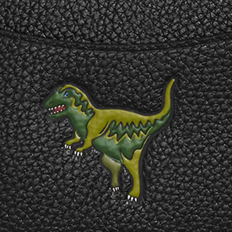 COACH Rexy Soft Polished Pebbled Leather Coin Purses Card Holders Mini Women's Black-5