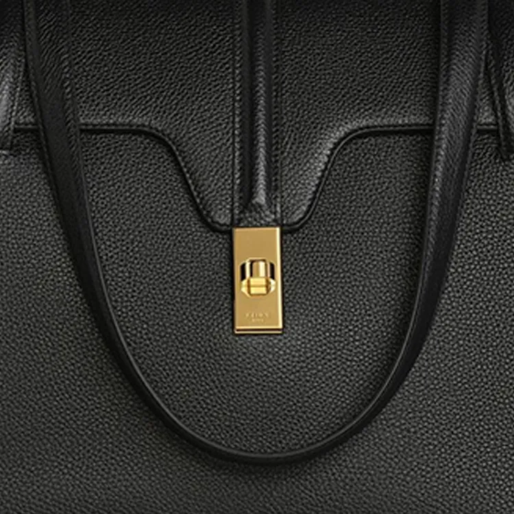 CELINE 16 Litchi Grain Tote Bag Shopping Bag Handbag Shoulder Bags Large Size Women's Black-4