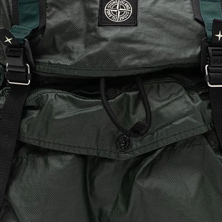 STONE ISLAND Cotton Backpack Regular Men's Green-3