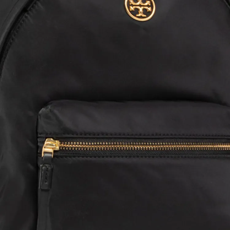 TORY BURCH Piper Fabric Backpack Trumpets Women's Black/Black Gold-3