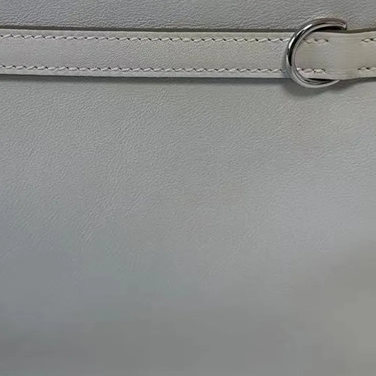 HERMES Kelly Danse Swift Calfskin One Shoulder Crossbody Clutches Women's M4Gris Pale Cream Gray-3