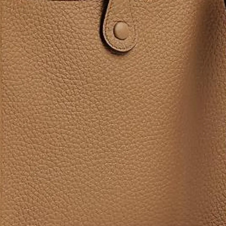 HERMES Evelyne Clemence Bullock Leather Shoulder Bag Crossbody Bag Mini Women's Gold/Milk Tea Brown-3