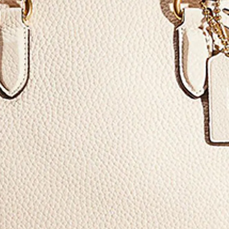 COACH Cara Leather Dumpling Bag, Handbag, Shoulder Bag, Crossbody Bag Large Size Women's White-2