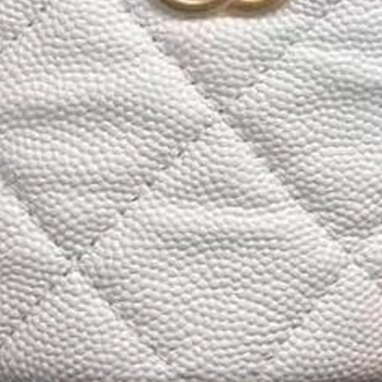 CHANEL Grain Embossed Calfskin Bucket Bag, Clutch, Shoulder Bag, Crossbody Bag Women's White-2