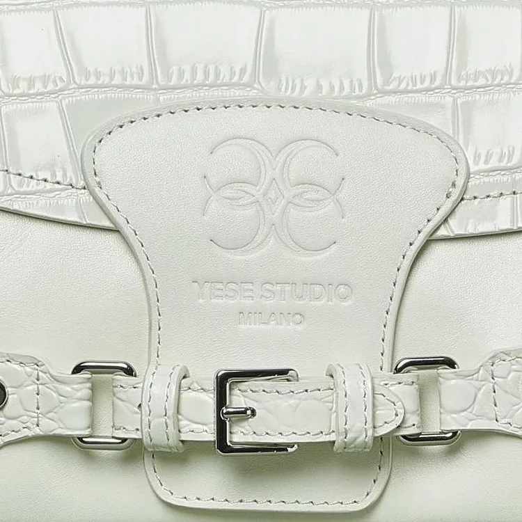 YESE STUDIO Cow Leather Shoulder Bag Regular Women's White-2
