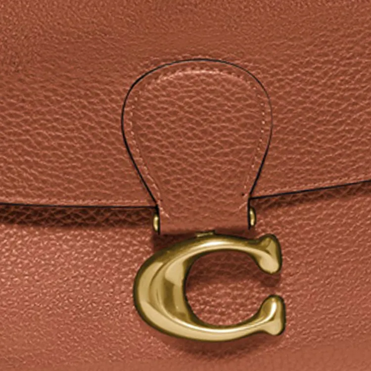 COACH May Leather Crossbody Bag, Shoulder Bag Medium Size Women's Saddle Brown-3