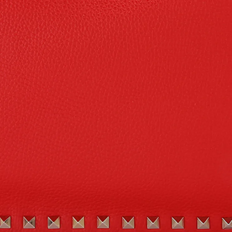 Valentino Cow Leather Clutch Tubas Women's Red-4