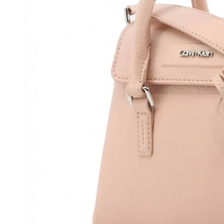 CALVIN KLEIN Polyurethane Portable Crossbody Bag Shoulder Bag Women's Pink-4