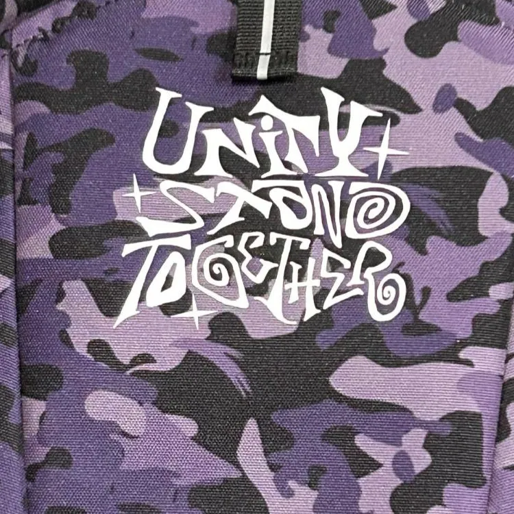 Anta Polyester Backpack Regular Unisex Camouflage Purple-4