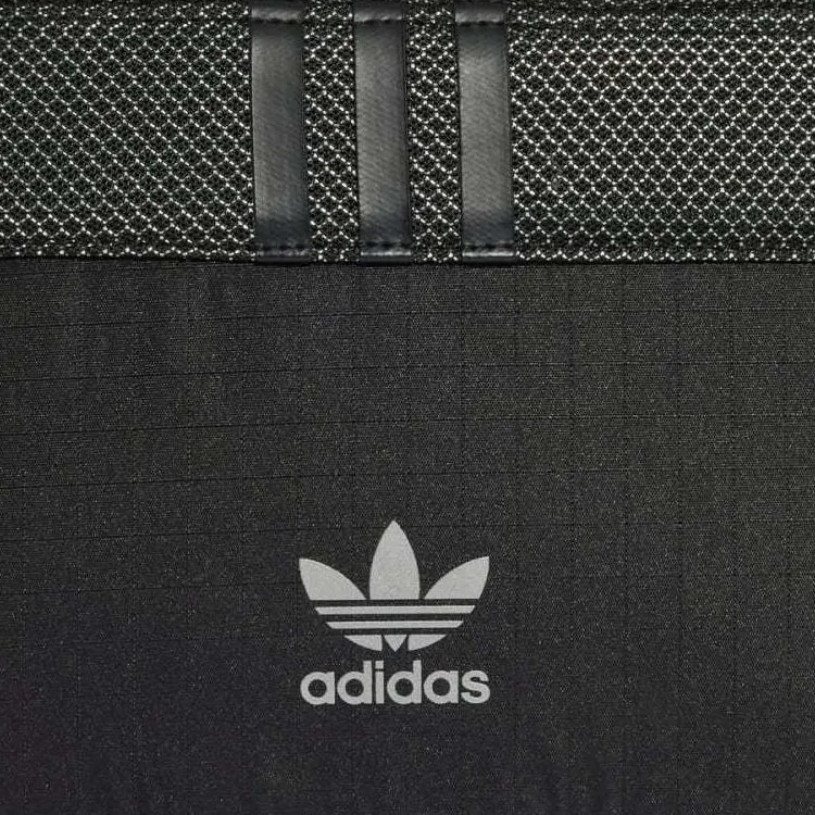 Adidas Originals Recycled Polyester Shoulder Bag, Crossbody Bag Mini Unisex Black & Reflective Silver-3