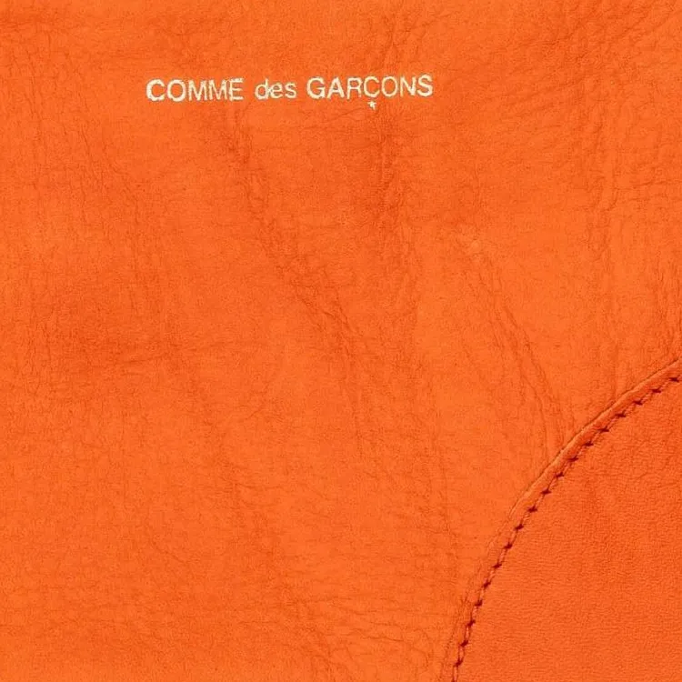 CDG Cow Leather Wallet Regular Unisex Orange-3