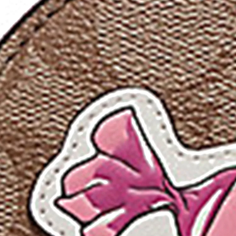 COACH Monogram Canvas With Leather Cylinder Bag, Coin Purse, One Shoulder Crossbody Chain Bag Mini Women's Khaki-1