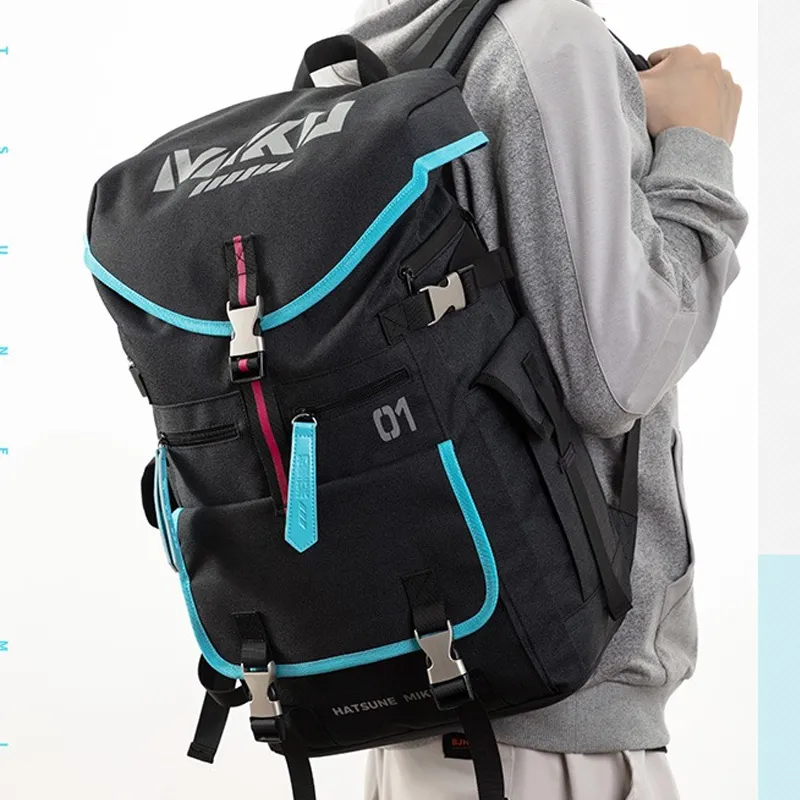 MOEYU Hatsune Miku Nylon Fabric Large Capacity Backpack Unisex-6
