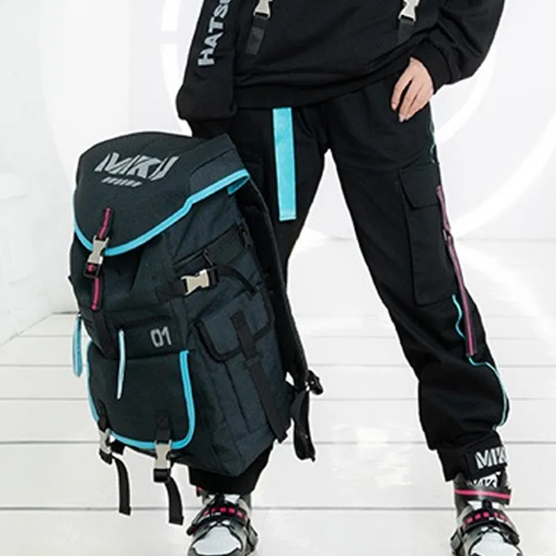 MOEYU Hatsune Miku Nylon Fabric Large Capacity Backpack Unisex-5