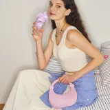 MUVA Cow Leather Crescent Bag Niche Design Shoulder Bag Crossbody Bag Handbag Women's