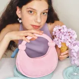 MUVA Cow Leather Crescent Bag Niche Design Shoulder Bag Crossbody Bag Handbag Women's