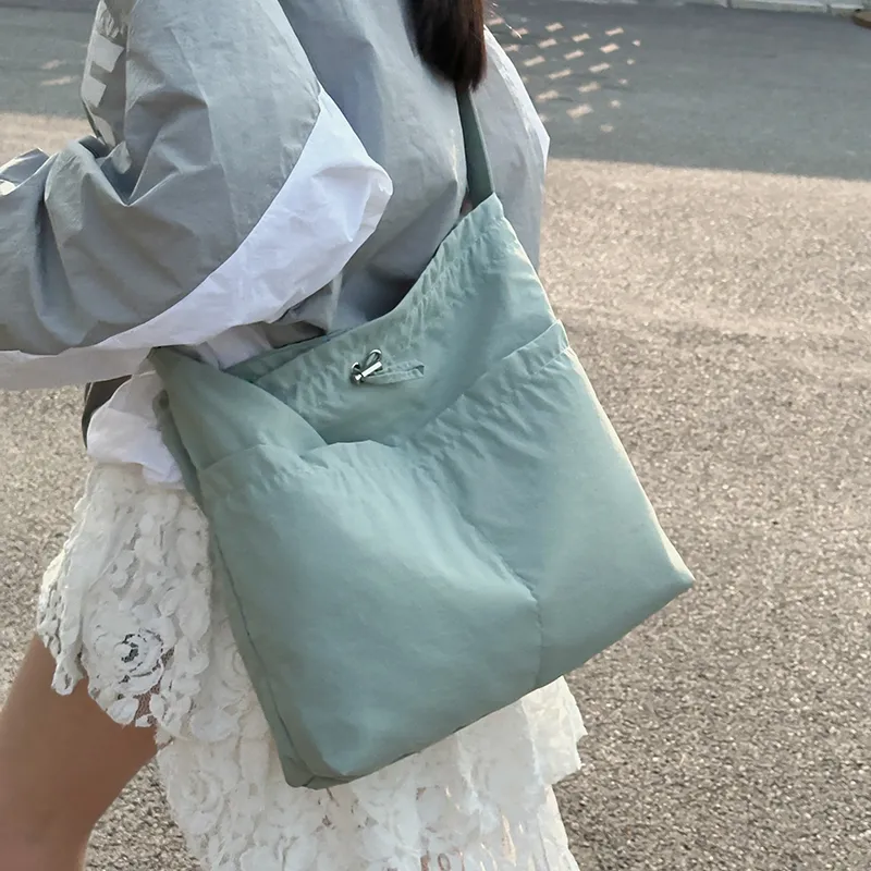 OUZIHUANG Nylon Shoulder Bag Crossbody Bag Women's Pink/White/Green/Black-4