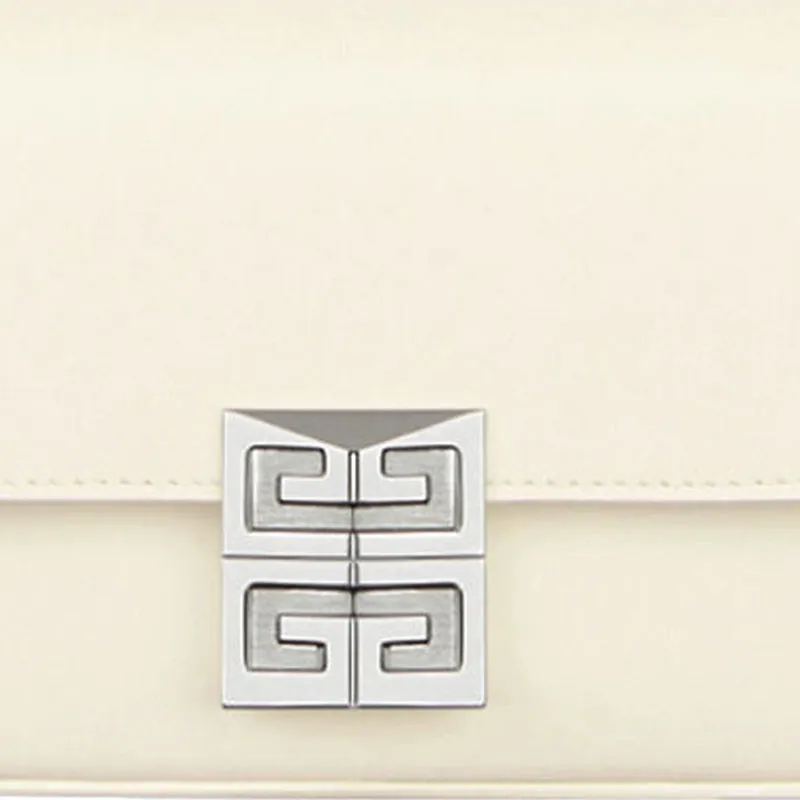 Givenchy 4G Cow Leather Shoulder Bag Crossbody Bag Small Size Women's Ivory White-4