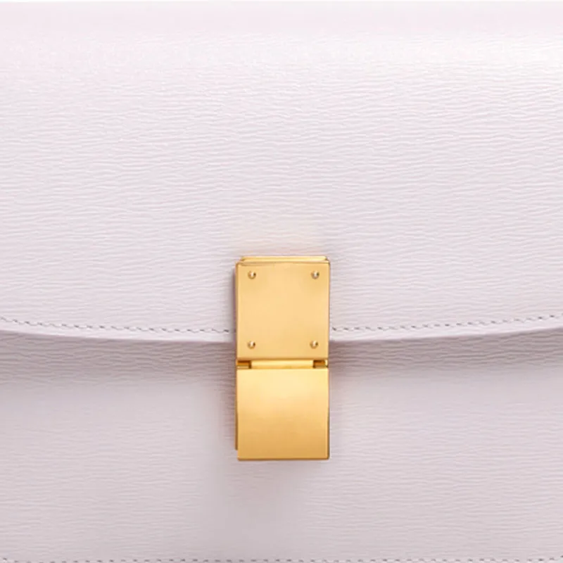 CELINE Classic Bo Cow Leather Block Bag Handbag Crossbody Bag Shoulder Bag Small Size Women's Lavender Gray-3
