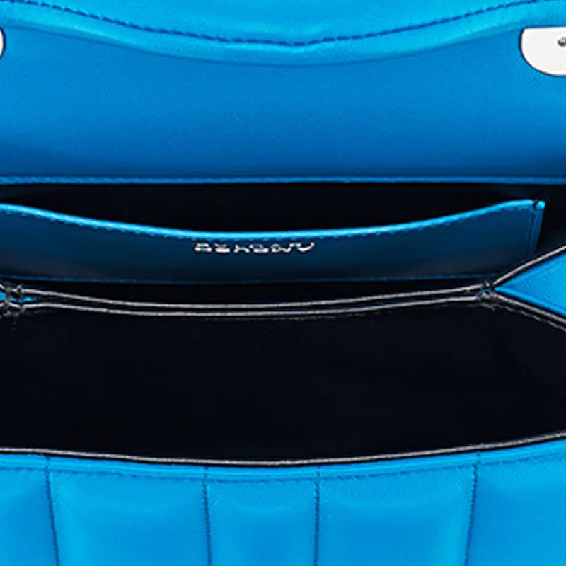BVLGARI X AMBUSH Collaboration Lambskin Handbag Unisex Bright Blue-4