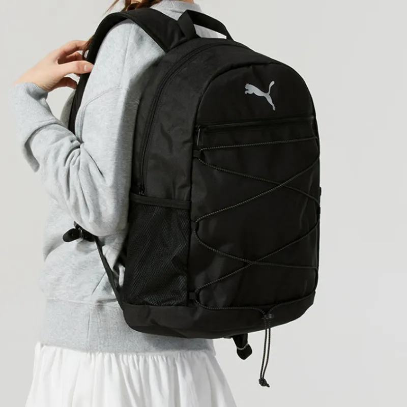 PUMA Fabric Backpack Medium Size Unisex Black-3