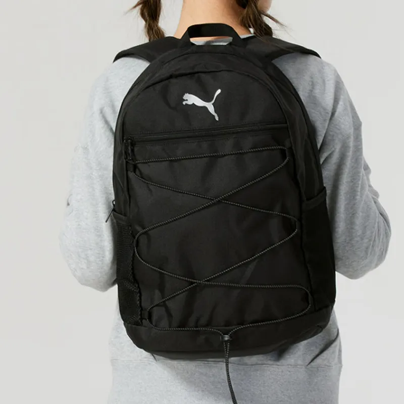 PUMA Fabric Backpack Medium Size Unisex Black-4