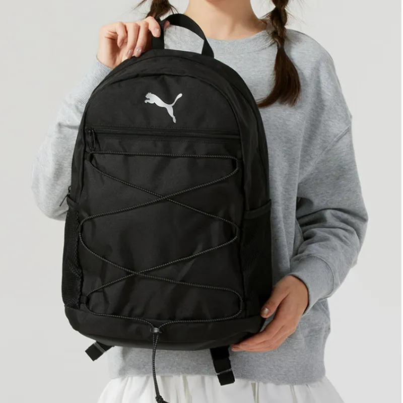 PUMA Fabric Backpack Medium Size Unisex Black-2
