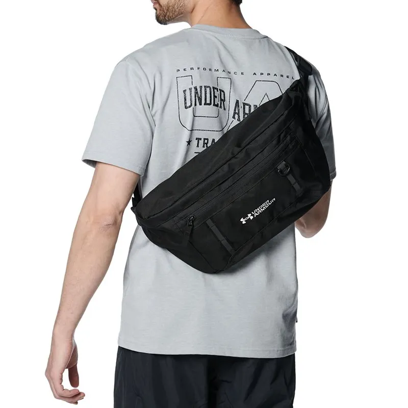 Under Armour Polyester Shoulder Bag Crossbody Bag Large Size Unisex Black-3